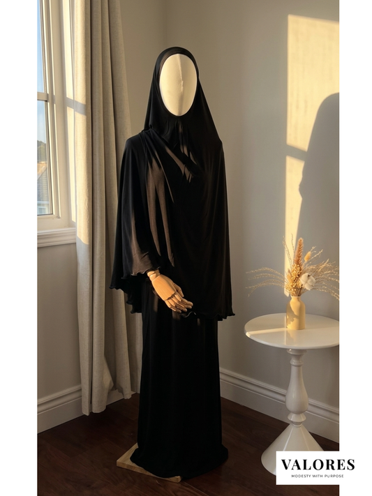 Black Cotton Elastane Prayer Set