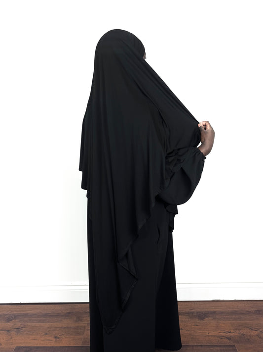 Black Jersey Khimar