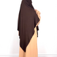 Dark Brown Jersey Khimar