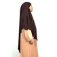 Dark Brown Jersey Khimar