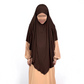 Dark Brown Jersey Khimar