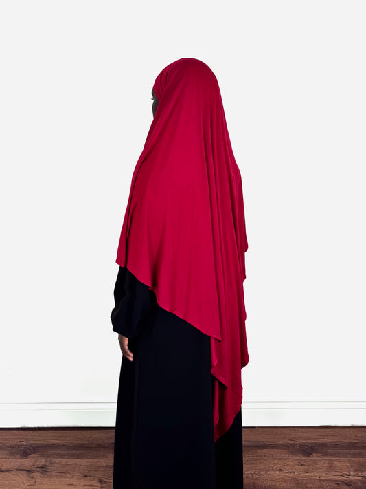 Red Jersey Khimar