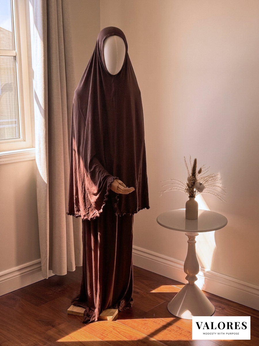 Coffee Cotton Elastane Prayer Set
