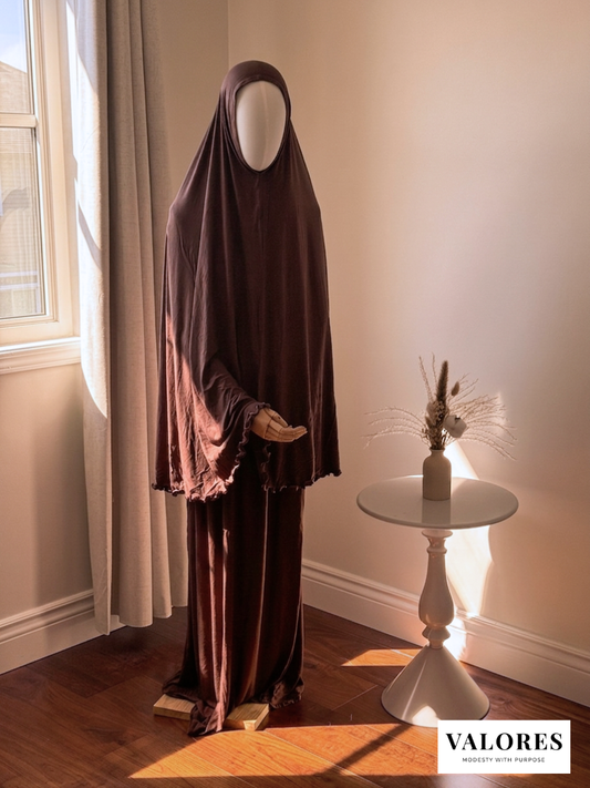 Coffee Cotton Elastane Prayer Set