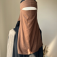 Dark Brown Lyocell Niqab - Pinch